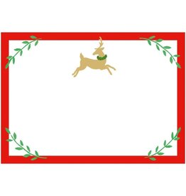 Caspari Christmas Name Tags Self Adhesive Labels 12pk Little Reindeer