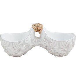 Mud Pie Shell Double Dip Bowl Dish