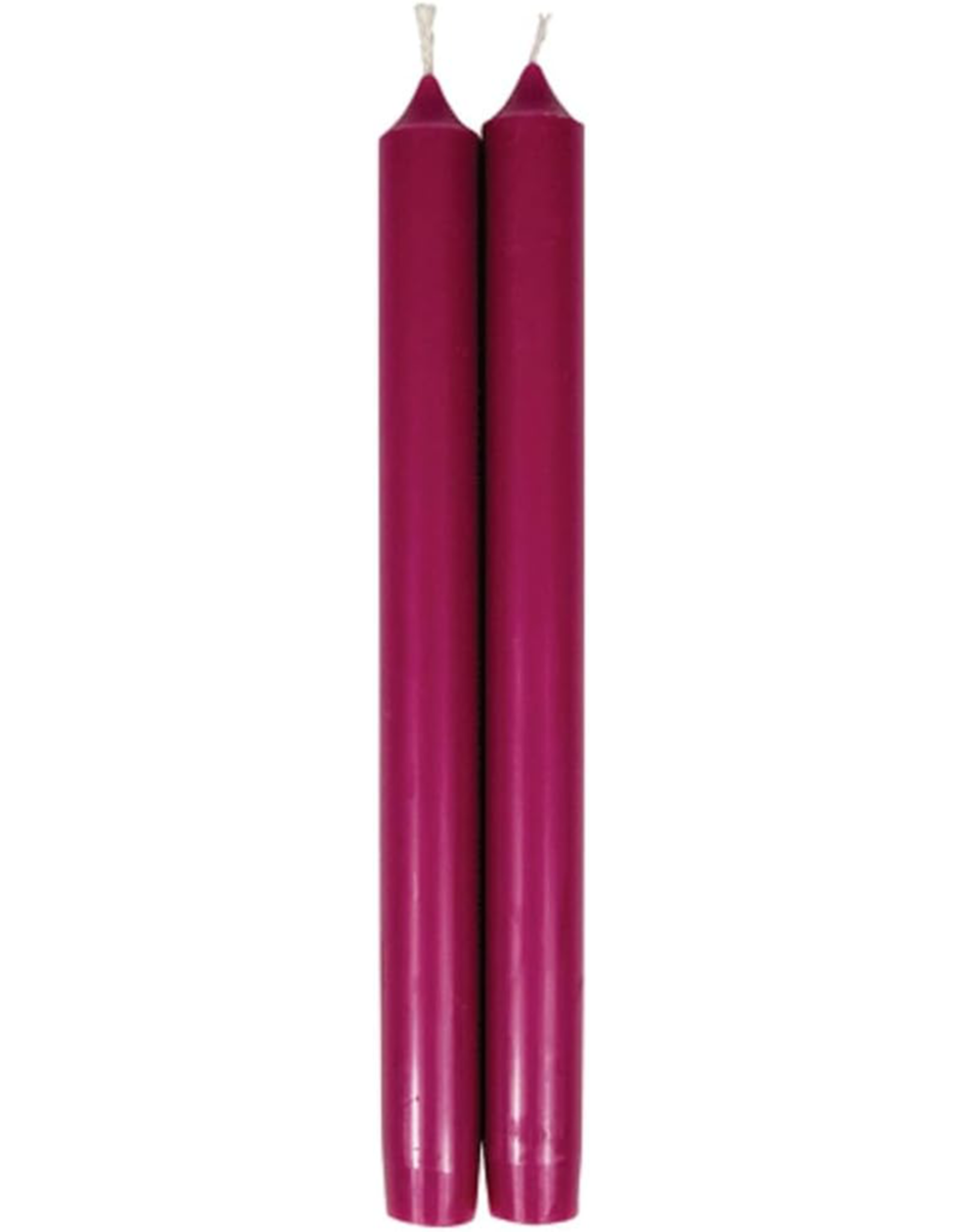 Caspari Crown Candles Tapers 10 inch 2pk In Raspberry