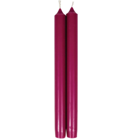 Caspari Crown Candles Tapers 10 inch 2pk In Raspberry