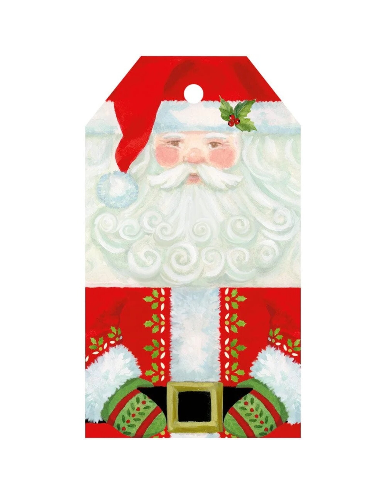 Caspari Classic Hanging Gift Tags 4pk Santa Claus