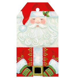 Caspari Classic Hanging Gift Tags 4pk Santa Claus