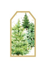 Caspari Classic Hanging Gift Tags 4pk White Christmas
