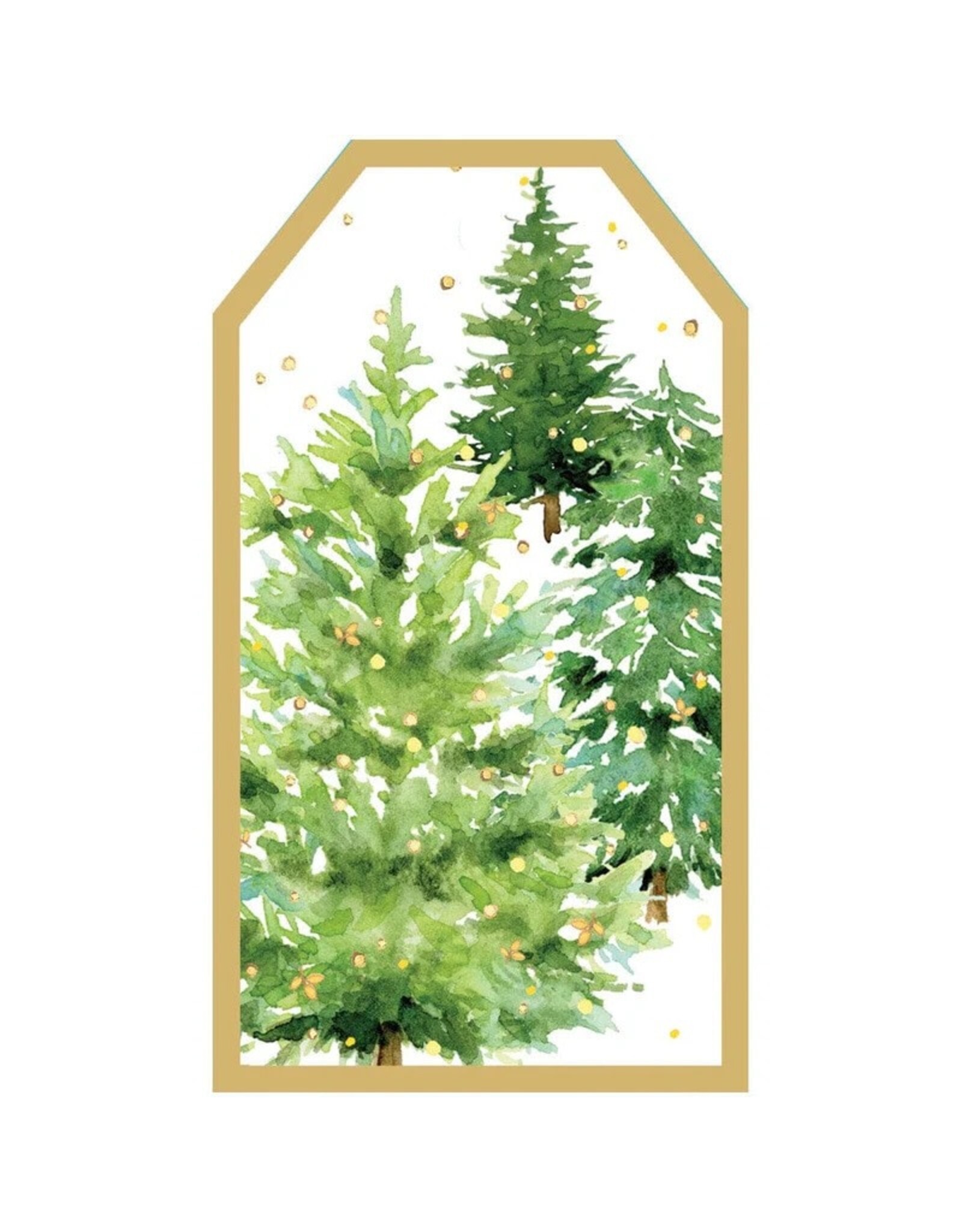 Caspari Classic Hanging Gift Tags 4pk White Christmas