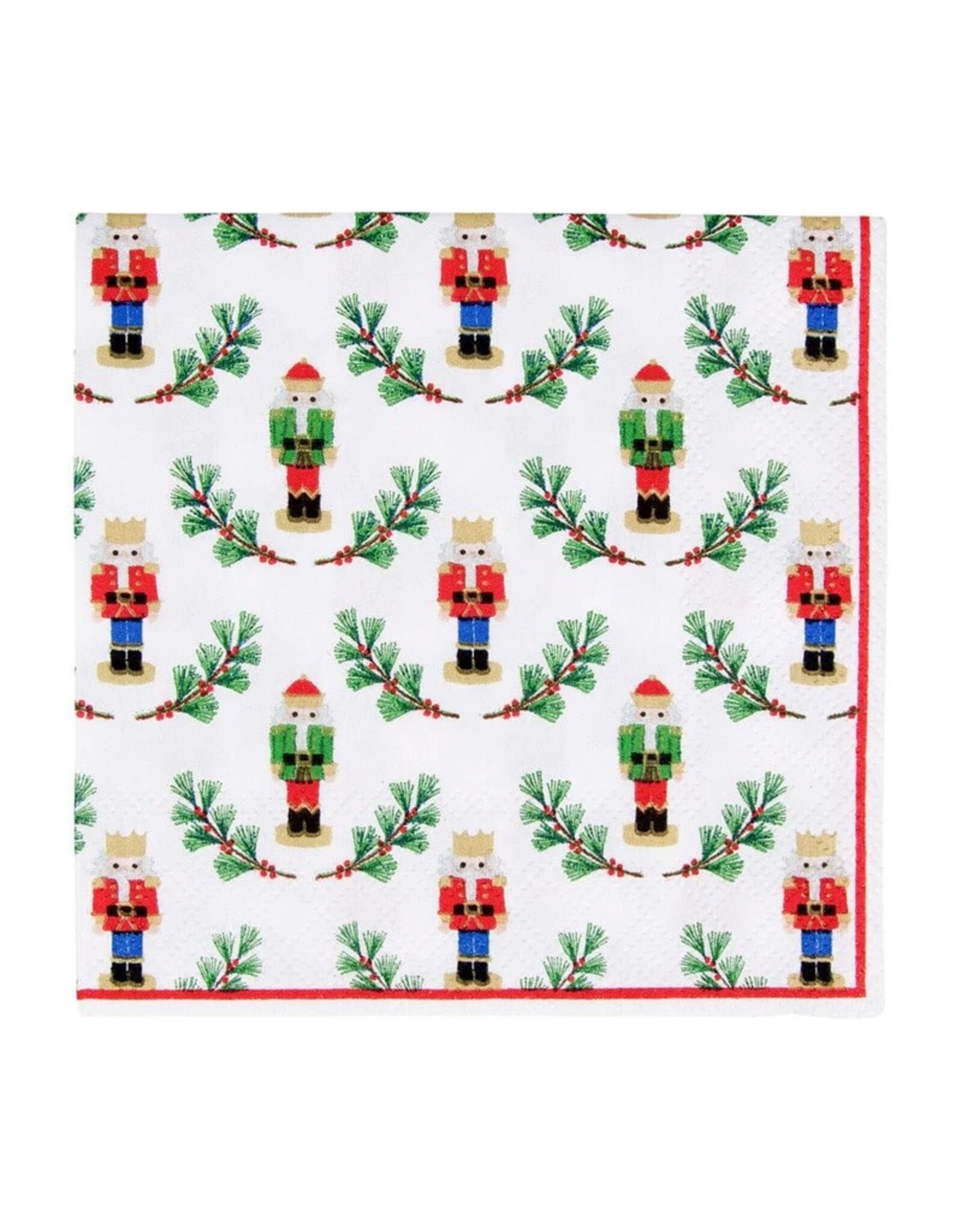 Caspari Christmas Paper Cocktail Napkins 20pk Little Nutcrackers