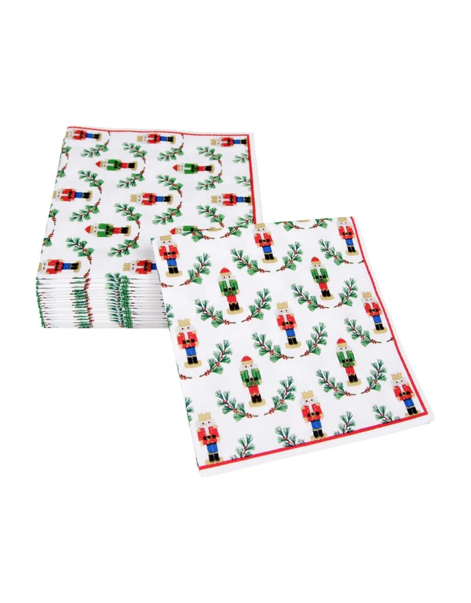 Caspari Christmas Paper Cocktail Napkins 20pk Little Nutcrackers