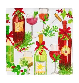 Caspari Christmas Paper Cocktail Napkins 20pk A Christmas Toast