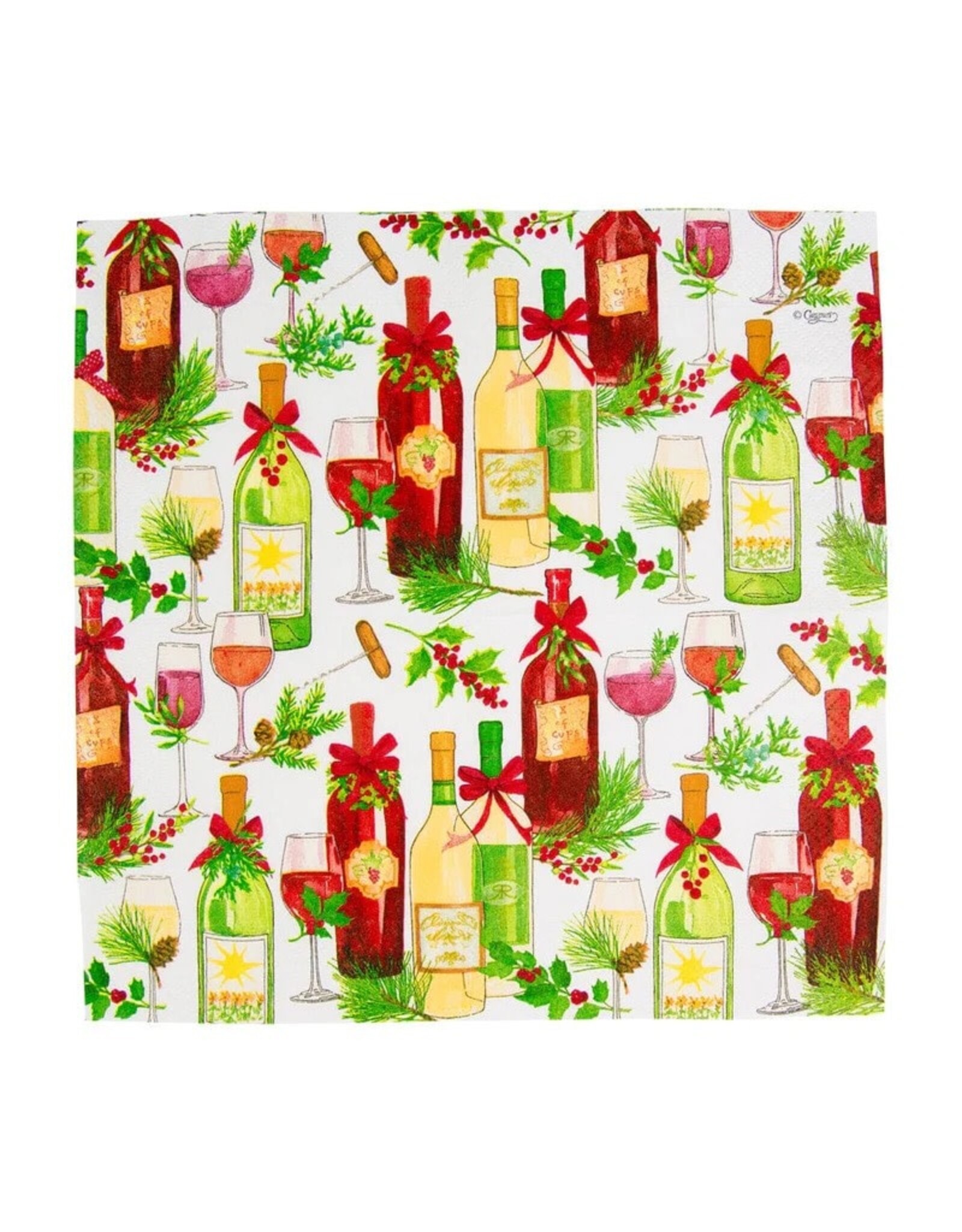 Caspari Christmas Paper Cocktail Napkins 20pk A Christmas Toast