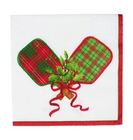 Caspari Christmas Paper Cocktail Napkins 20pk Pickleball
