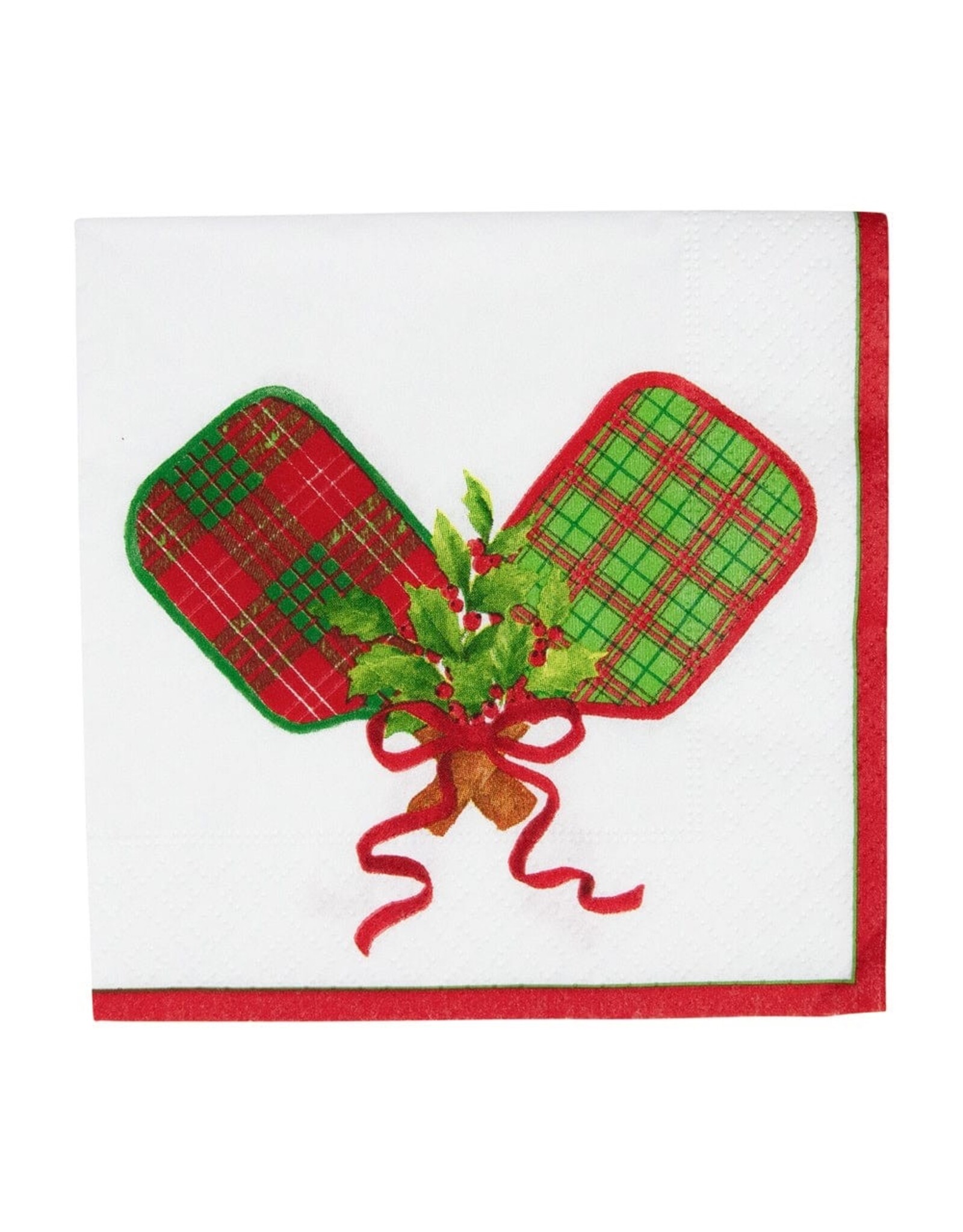 Caspari Christmas Paper Cocktail Napkins 20pk Pickleball