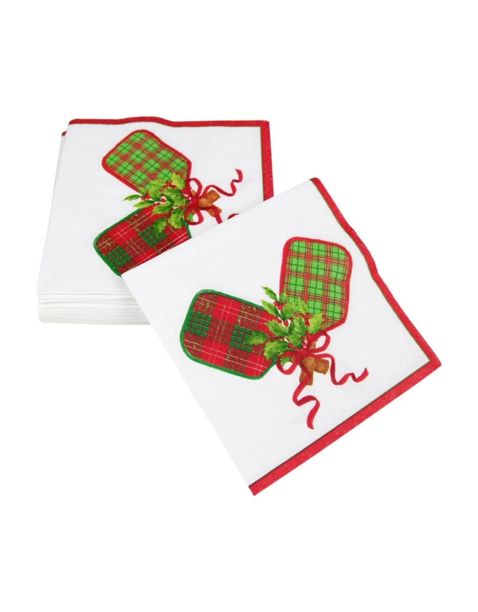 Caspari Christmas Paper Cocktail Napkins 20pk Pickleball