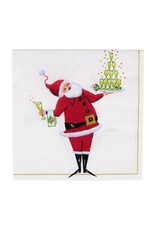 Caspari Christmas Paper Cocktail Napkins 20pk Santa Serving Drinks
