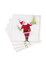 Caspari Christmas Paper Cocktail Napkins 20pk Santa Serving Drinks
