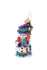 Christopher Radko Feathered Friends Snowman Gem Ornament