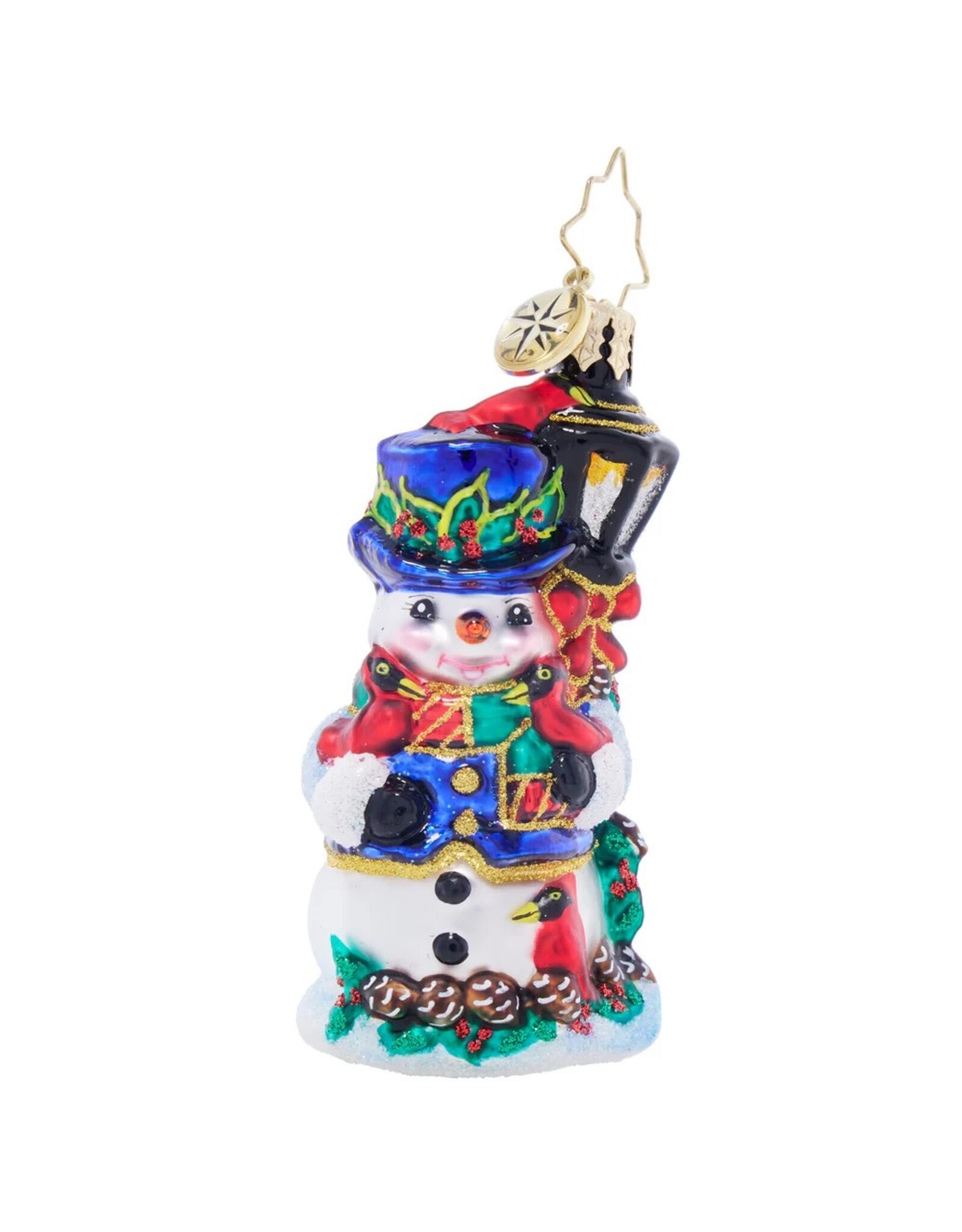 Christopher Radko Feathered Friends Snowman Gem Ornament