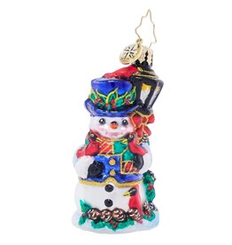 Christopher Radko Feathered Friends Snowman Gem Ornament