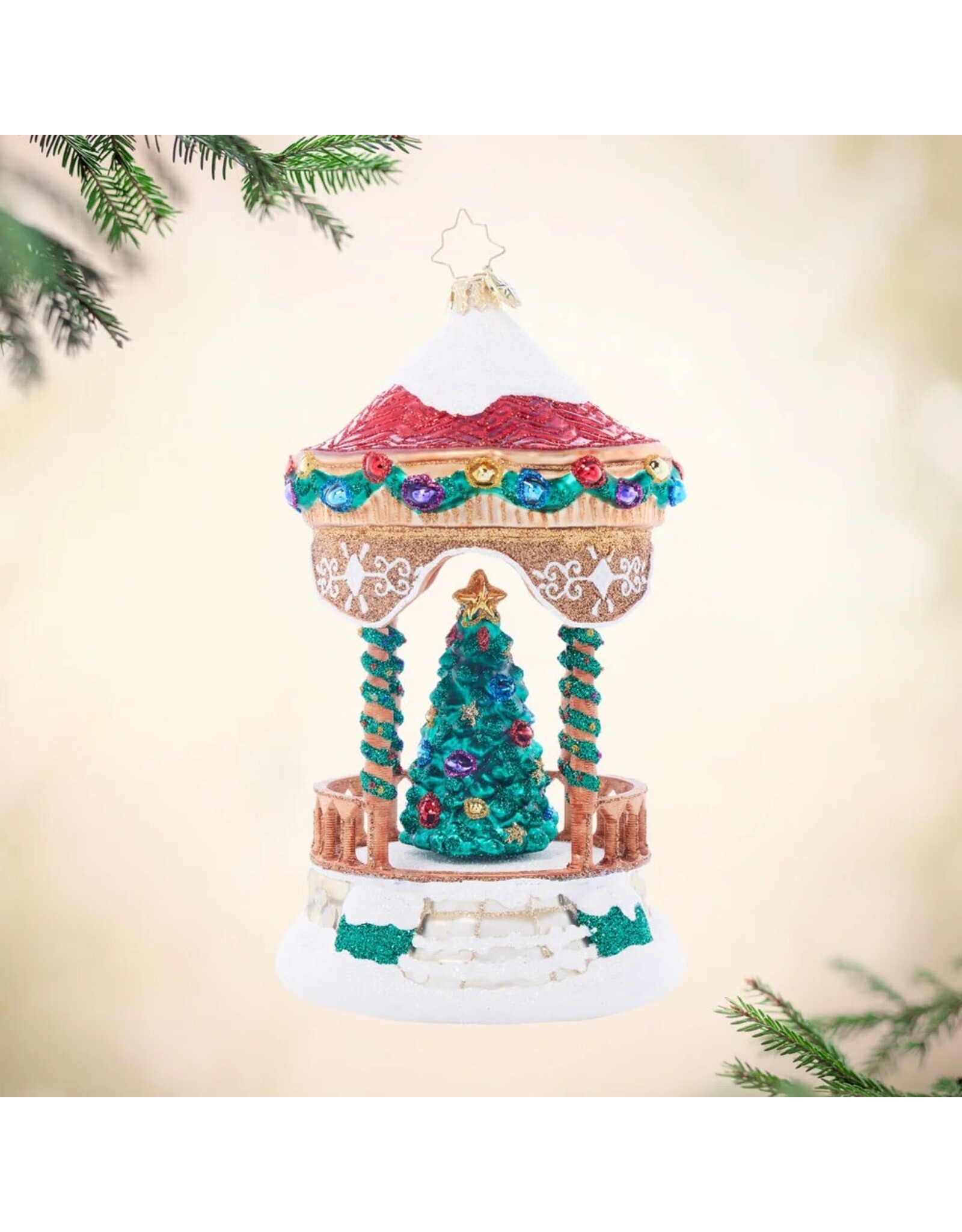 Christopher Radko Peaceful Polar Pavilion Christmas Ornament LTD