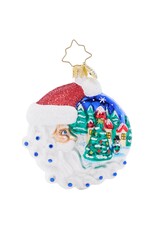 Christopher Radko Christmas Village Santa Gem Ornament