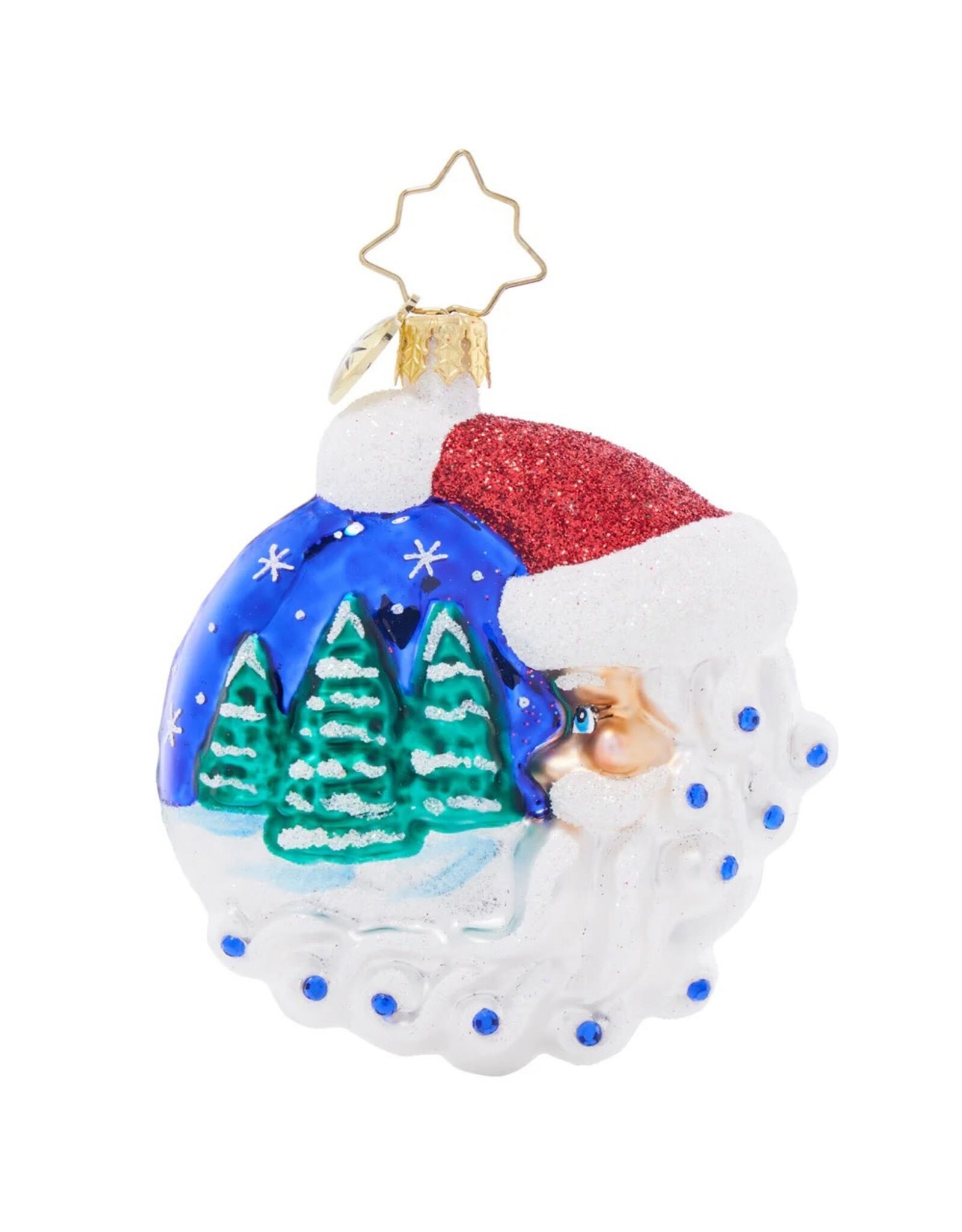Christopher Radko Christmas Village Santa Gem Ornament