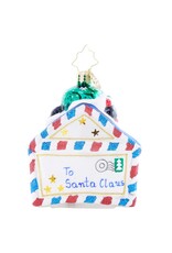 Christopher Radko Penguin Delivery Letter to Santa Gem Ornament