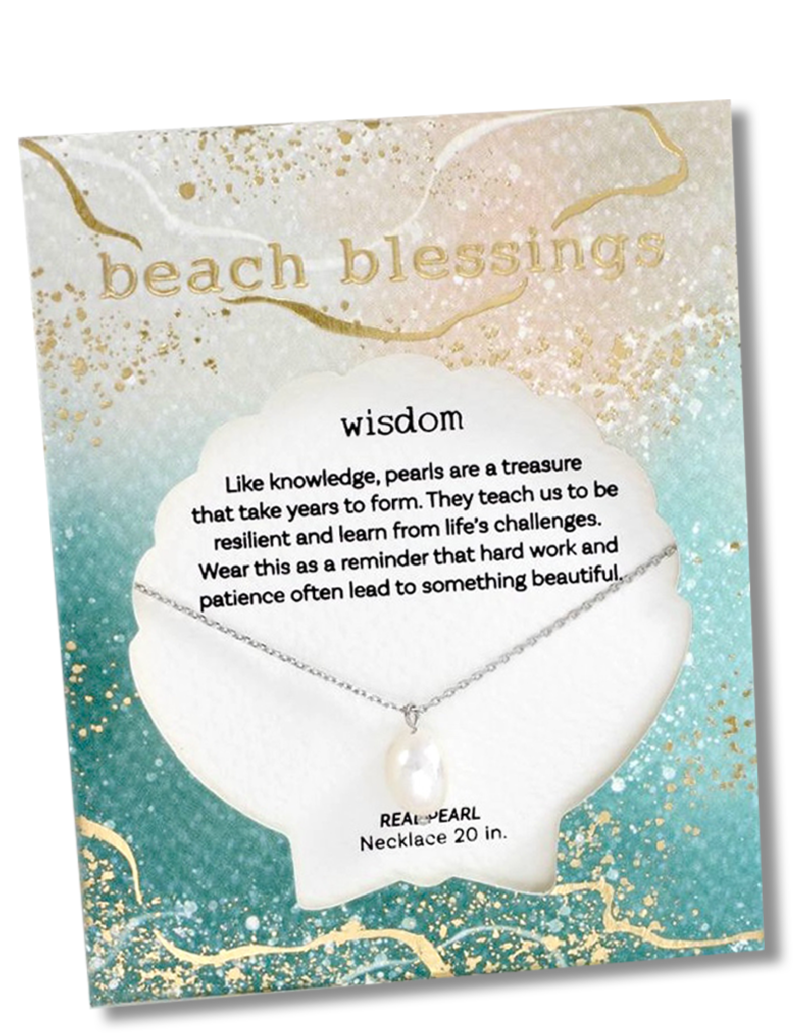 Periwinkle by Barlow Beach Blessings Necklaces | WISDOM Pearl-Silver