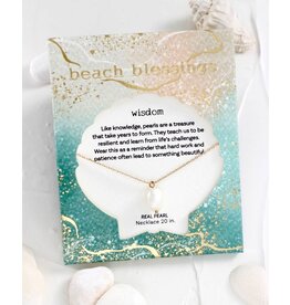 Periwinkle by Barlow Beach Blessings Necklaces | WISDOM Pearl-Gold