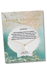 Periwinkle by Barlow Beach Blessings Necklaces | WISDOM Pearl-Gold