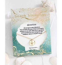 Periwinkle by Barlow Beach Blessings Necklaces | DIRECTION Compass-Gold