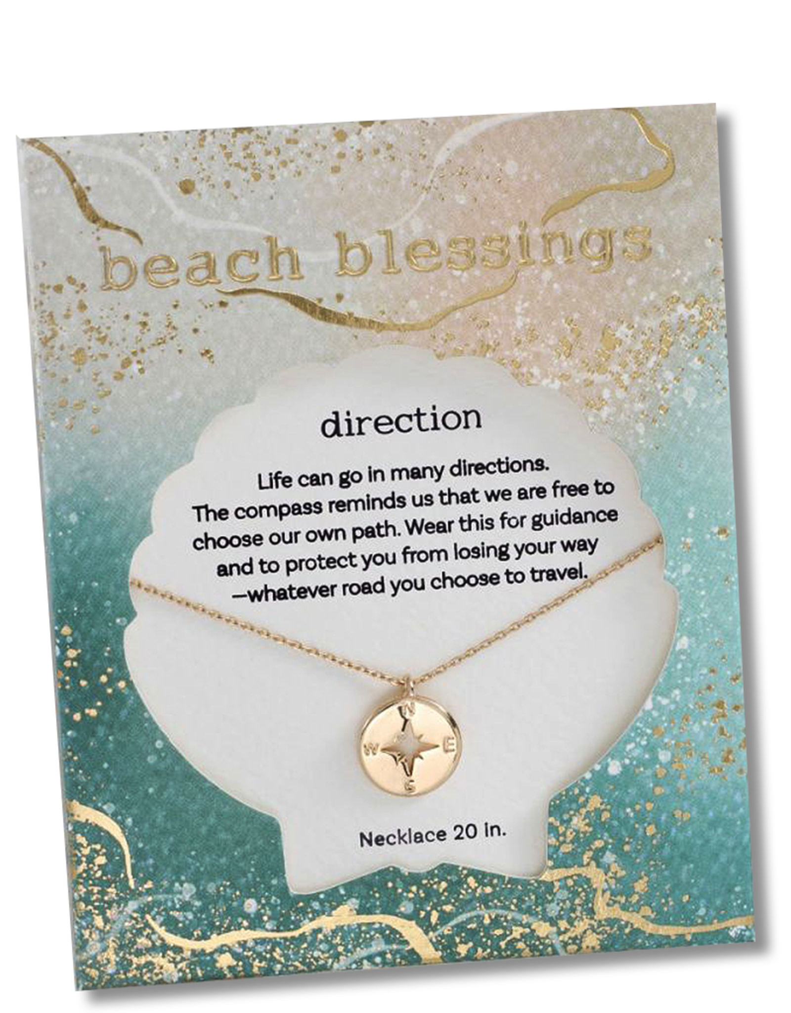 Periwinkle by Barlow Beach Blessings Necklaces | DIRECTION Compass-Gold