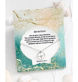 Periwinkle by Barlow Beach Blessings Necklaces | DIRECTION Compass-Silver