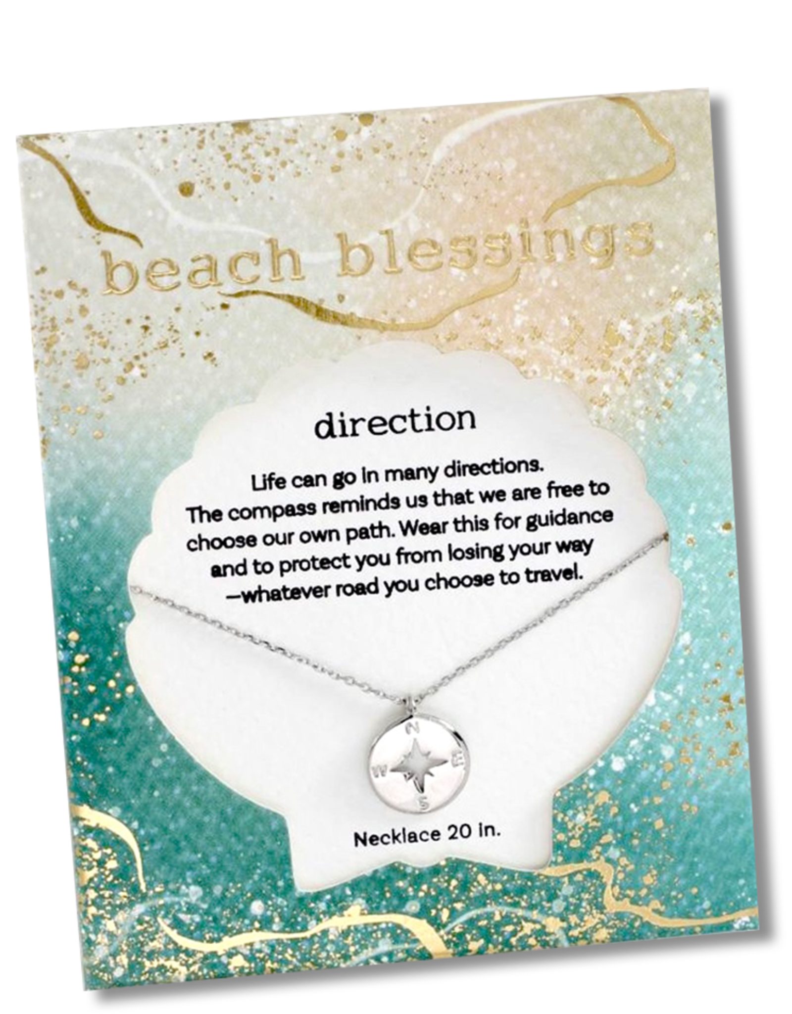 Periwinkle by Barlow Beach Blessings Necklaces | DIRECTION Compass-Silver