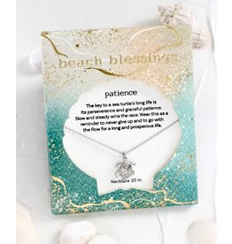 Periwinkle by Barlow Beach Blessings Necklaces | PATIENCE Turtle-Silver