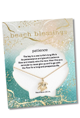 Periwinkle by Barlow Beach Blessings Necklaces | PATIENCE Turtle-Gold