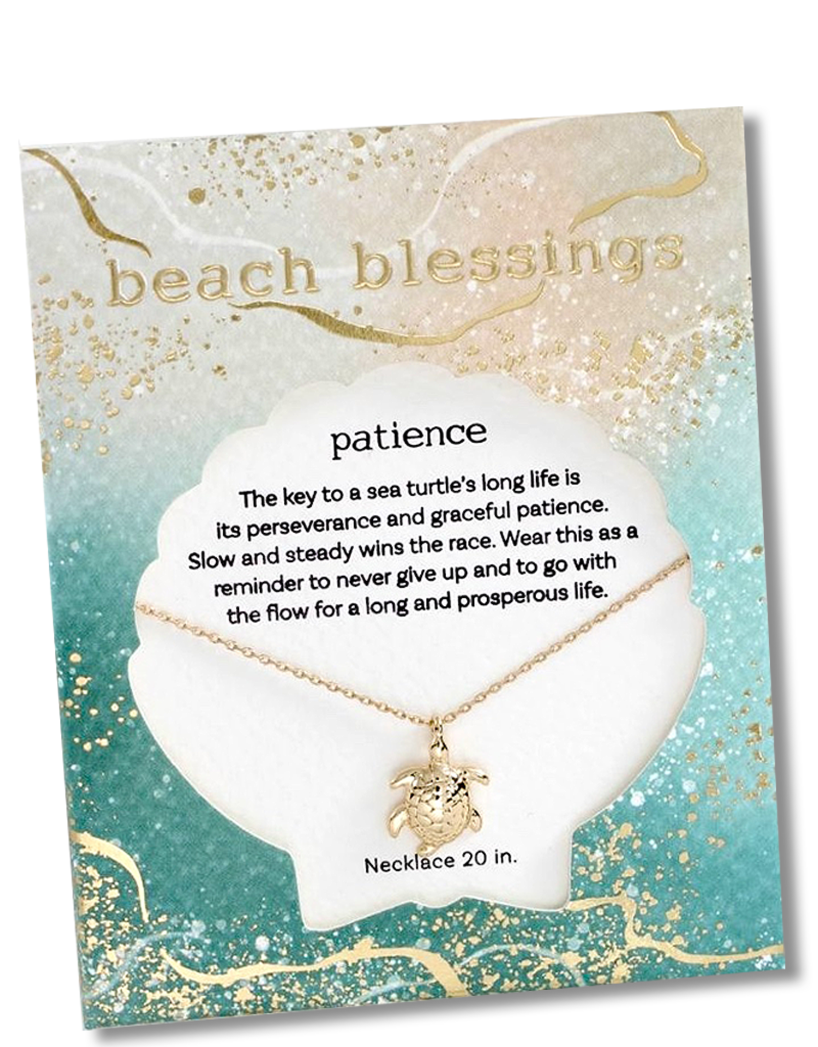 Periwinkle by Barlow Beach Blessings Necklaces | PATIENCE Turtle-Gold