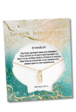Periwinkle by Barlow Beach Blessings Necklaces | FREEDOM Flip Flop-Gold