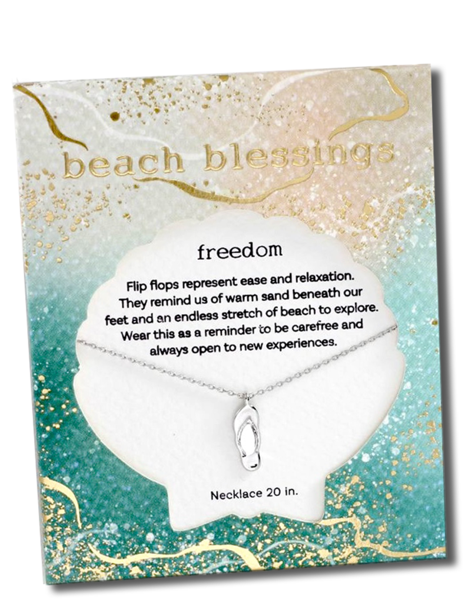 Periwinkle by Barlow Beach Blessings Necklaces | FREEDOM Flip Flop-Silver