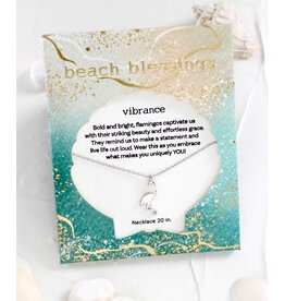 Periwinkle by Barlow Beach Blessings Necklaces | VIBRANCE Flamingo-Silver