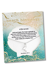 Periwinkle by Barlow Beach Blessings Necklaces | VIBRANCE Flamingo-Silver