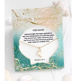 Periwinkle by Barlow Beach Blessings Necklaces | VIBRANCE Flamingo-Gold