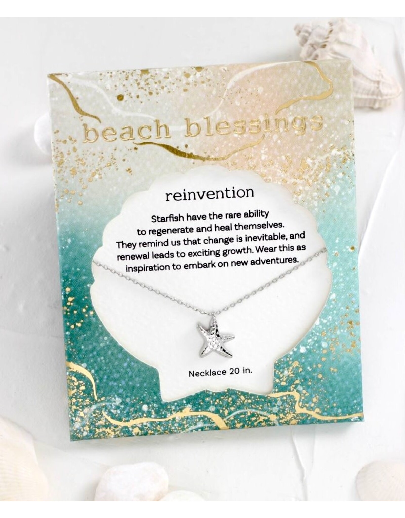 Periwinkle by Barlow Beach Blessings Necklaces | REINVENTION Starfish-Silver