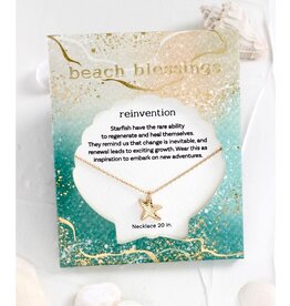 Periwinkle by Barlow Beach Blessings Necklaces | REINVENTION Starfish-Gold