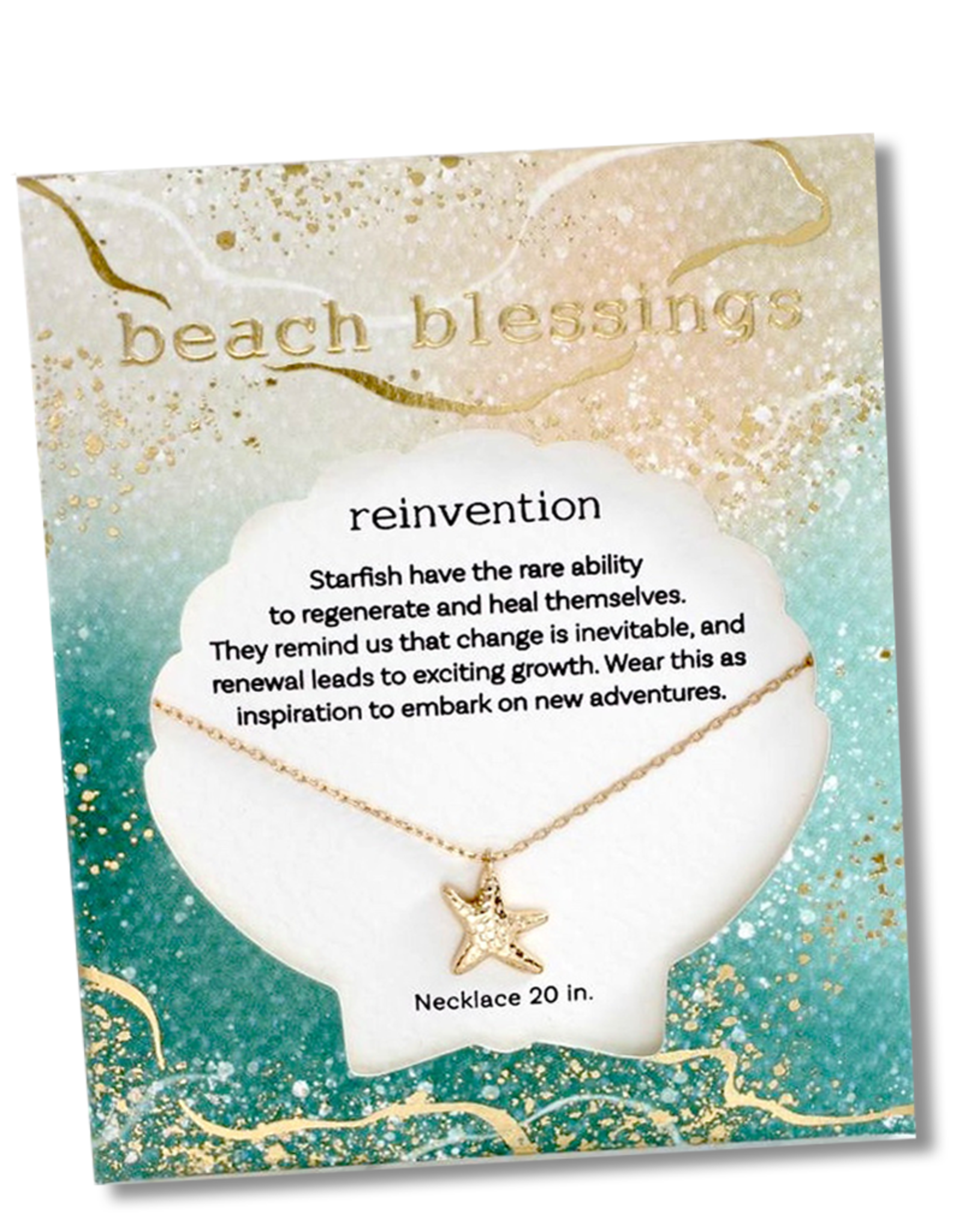 Periwinkle by Barlow Beach Blessings Necklaces | REINVENTION Starfish-Gold