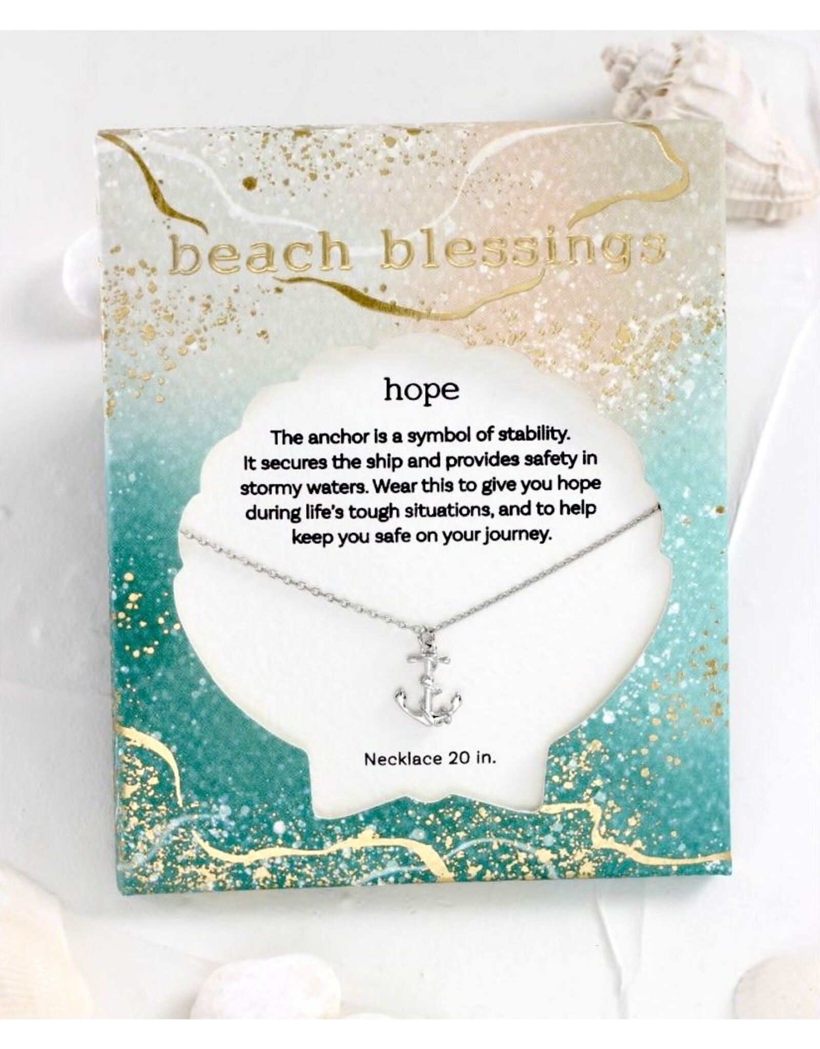 Periwinkle by Barlow Beach Blessings Necklaces | HOPE Anchor-Silver