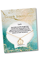 Periwinkle by Barlow Beach Blessings Necklaces | LUCK Sand Dollar-Gold
