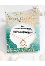 Periwinkle by Barlow Beach Blessings Necklaces | LUCK Sand Dollar-Gold