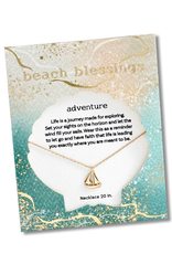 Periwinkle by Barlow Beach Blessings Necklaces | ADVENTURE Sailboat-Gold
