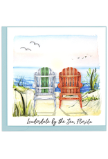 Quilling Card Lauderdale-By-The-Sea Quilled Beach Chairs Blank Card