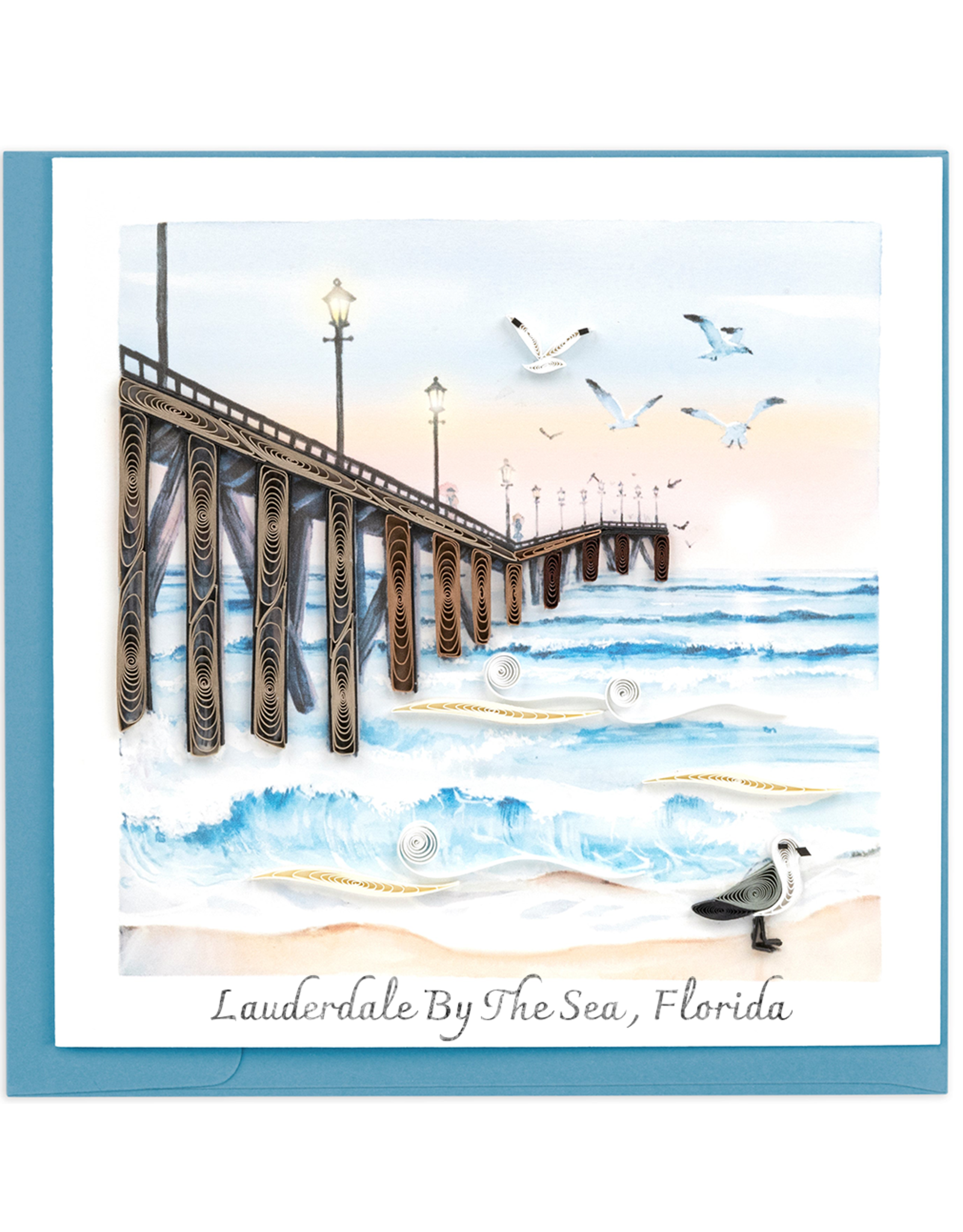 Quilling Card Lauderdale-By-The-Sea Quilled Pier Card