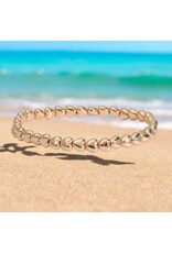 Periwinkle by Barlow Bracelets | Stretch Bracelet Charming Gold Beaded Hearts