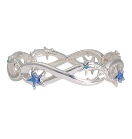Periwinkle by Barlow Bracelets | Stretch Bracelet Silver w Starfish